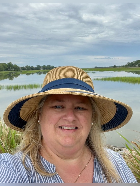 Morgan Taylor Accessories - Morgan & Taylor Raffia Straw Sun Hat Navy Trim Wide Brim Beach Resort